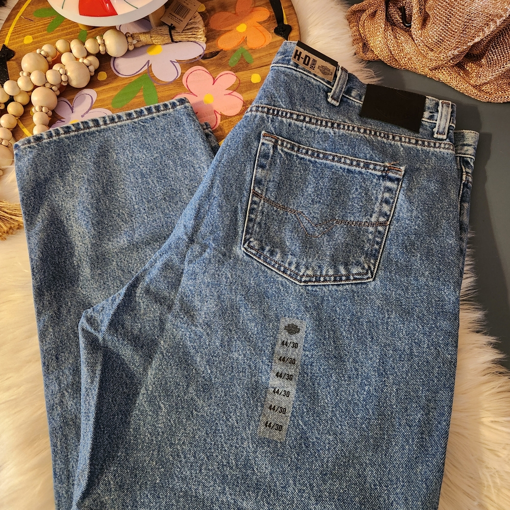 Harley-Davidson Blue Denim Straight Jeans